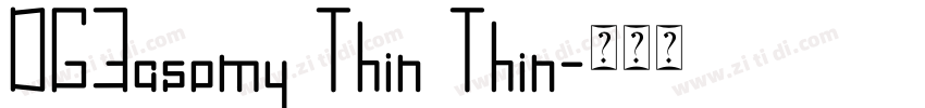 DG3asomy Thin Thin字体转换